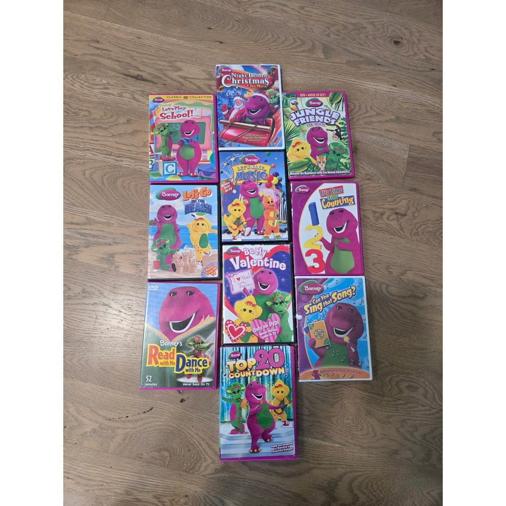 Barney and Friends DVD Lot of 10 Educational Kids Sing Along Musical Movies NR